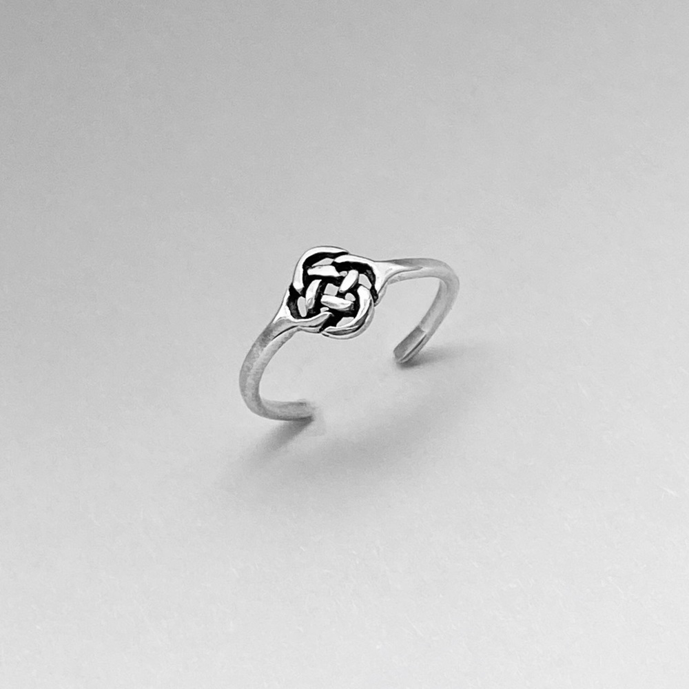 Sterling Silver Tiny Celtic Knot Toe Ring, Dainty - image 5